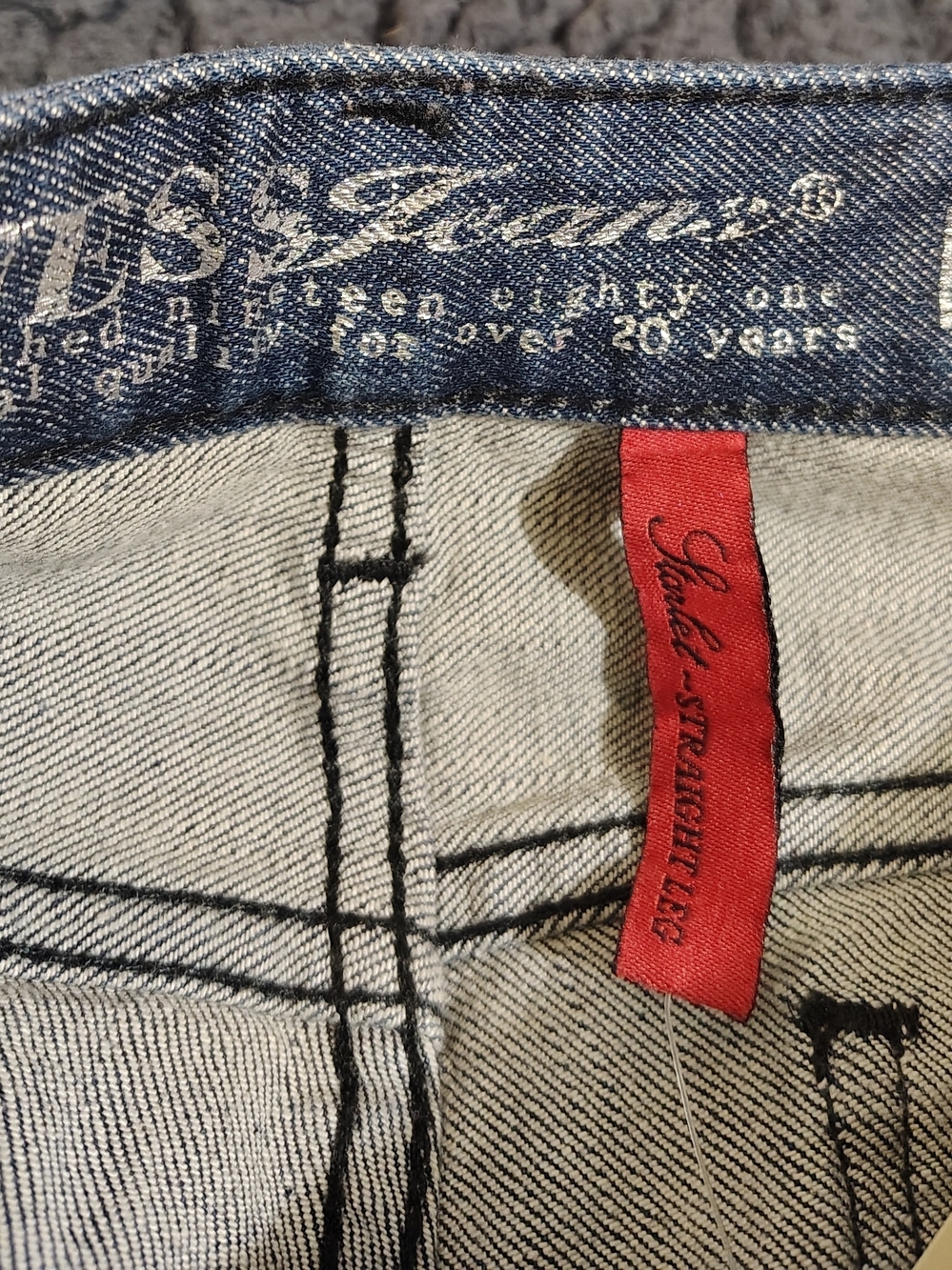 Guess Light Blue Rhinestone Pocket Boot Cut Jeans - Picture 3 of 4